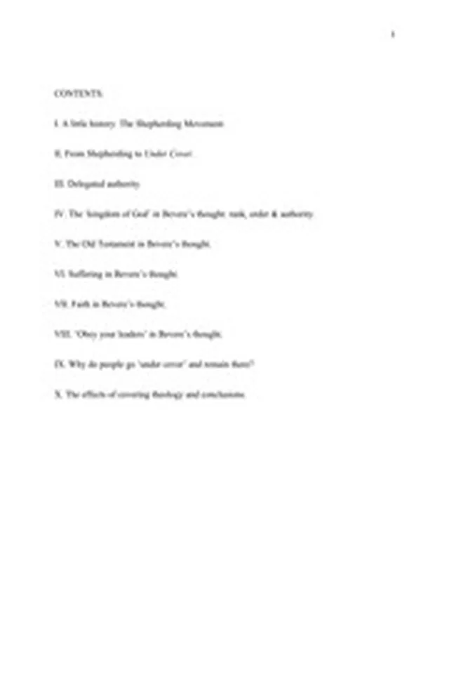 A LITTLE HISTORY - [ Truth about ] THE SHEPHERDING MOVEMENT