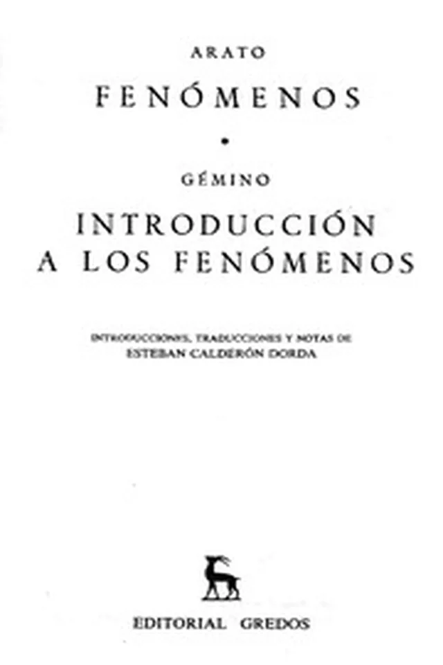 Arato Fenomenos Gemino Introduccion A Los Fenomenos