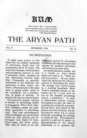 Aryan Path Vol. 5.11