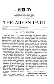 Aryan Path Vol. 6