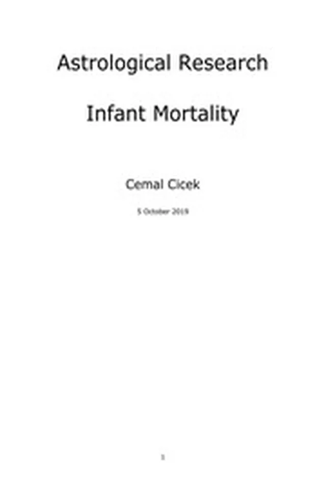 Astrological Research Infant Mortality