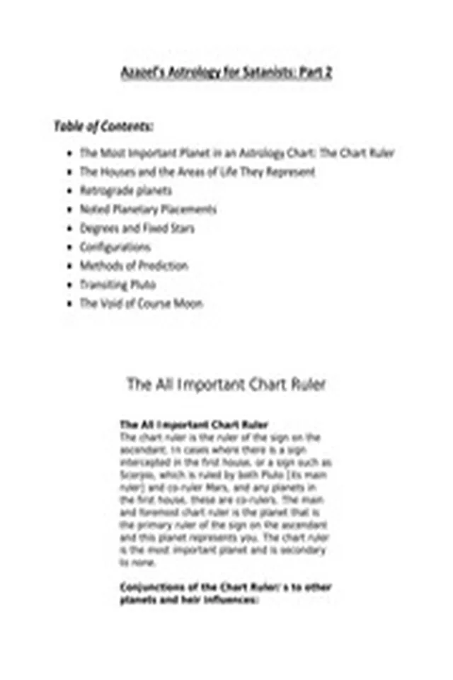 Azazel's Astrology (part 2)