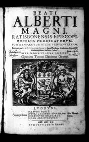 Beati Alberti Magni Ratisbonensis Episcopi, Ordinis Praedicatorum, ... 1651: Vol 16 Iss 33