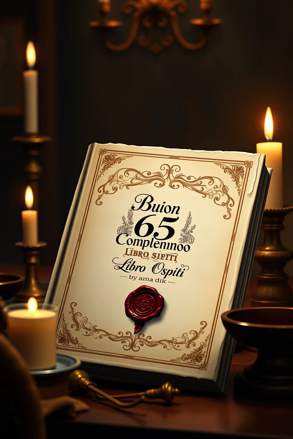 Buon 65 Compleanno Libro Ospiti — Divination & Tarot