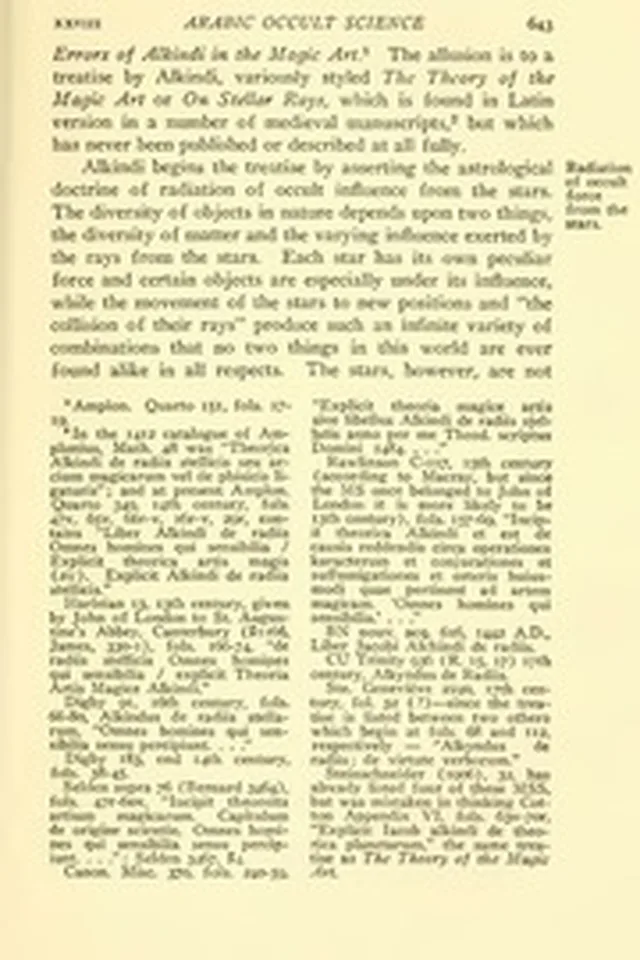 CH 28 ARABIC OCCULT SCIENCE OF THE NINTH CENTURY