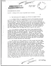 CIA Reading Room 00501557: 30 MARCH 1979 LETTER FROM HSCA STAFF DIRECTOR.