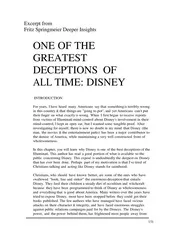 Disney Deception Springmeier Deeper Insights nwo illuminati freemasons