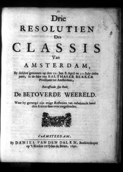 Drie resolutien des Classis van Amsterdam, by deselve genomen op den 22. Jan. 8. April en 21. July deses jaars, ... 1692: Vol 3 Iss 82