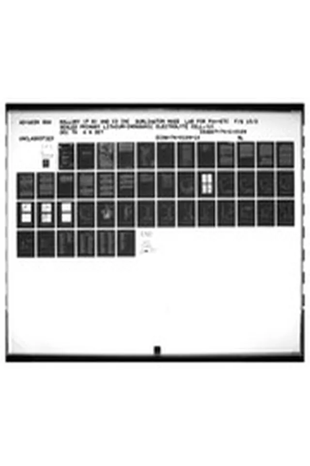 DTIC ADA034069: Sealed Primary Lithium-Inorganic Electrolyte Cell.