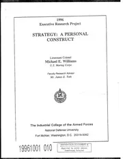 DTIC ADA314838: Strategy: A Personal Construct.