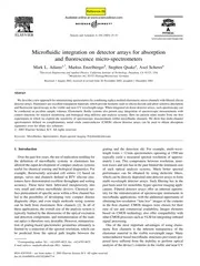 DTIC ADA471353: Microfluidic Integration on Detector Array for Absorption and Fluorescence Micro-Spectrometers