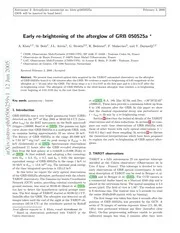 Early re-brightening of the afterglow of GRB 050525a