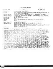 ERIC ED055395: The Taxonomic Instruction Project: An Introduction to Taxonomic Instruction.