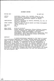 ERIC ED062641: Environmental Influences on Genetic Expression: Biological and Behavioral Aspects of Sexual Differentiation.
