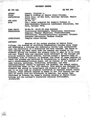 ERIC ED104222: Women's Studies at Empire State College.