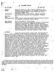 ERIC ED139585: Transcultural Psychiatry: An Hispanic Perspective. Spanish Speaking Mental Health Research Center Monograph Number Four.