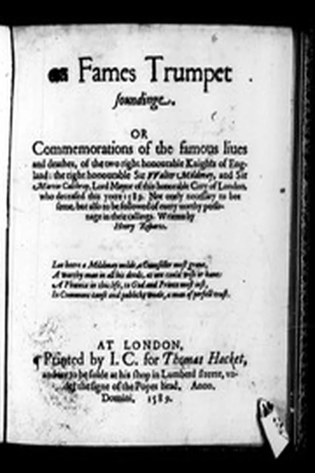 Fames trumpet soundinge. 1589