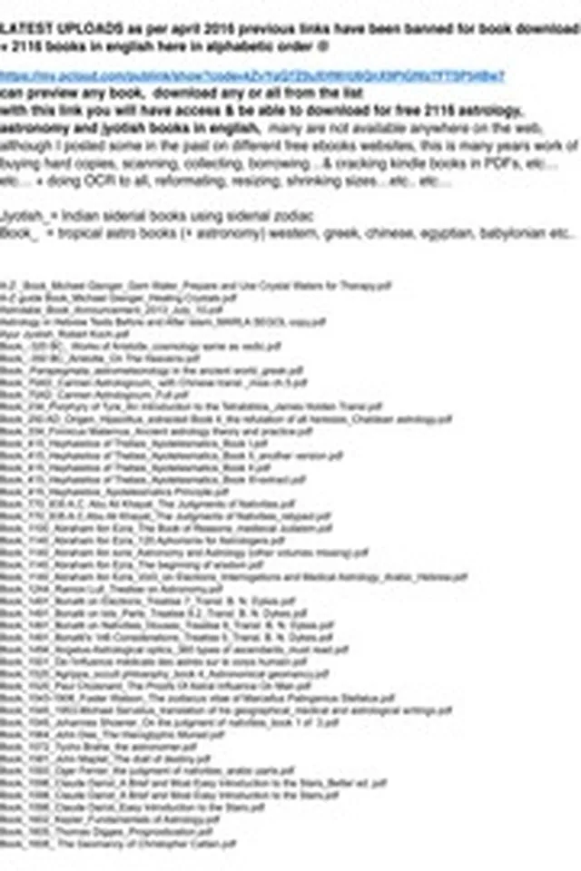 Free 2116 Astrology, Astronomy And Jyotish Books Links For Books