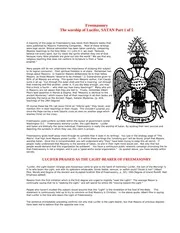 Freemasons Satanism And Symbolism Lucifer nwo illuminati