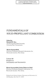 Fundamentals Of Solid Propellant Combustion