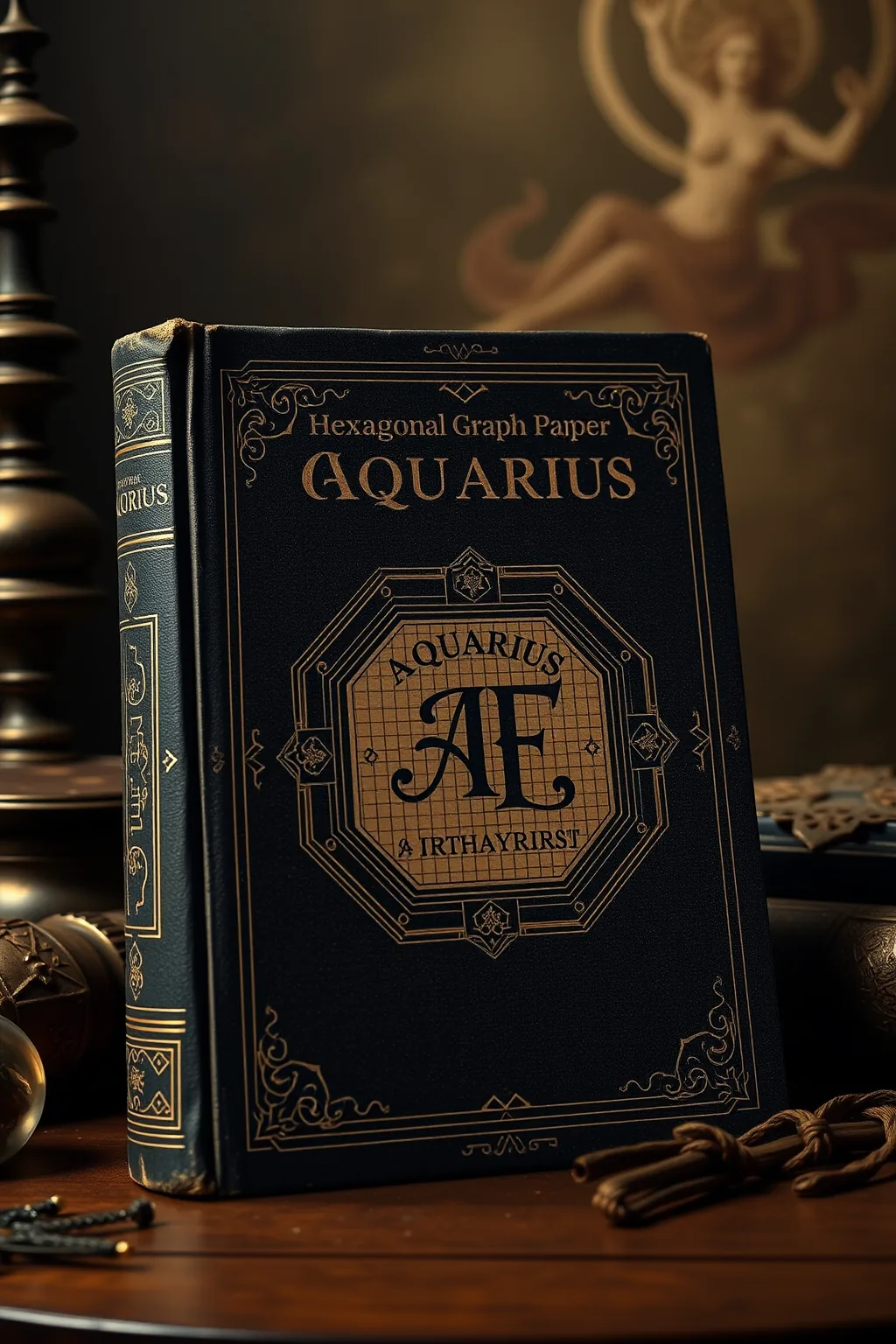 Hexagonal Graph Paper Aquarius AF ' Aquarius Astrology ' Zodiac Sign Aquarius — Astrology & Cosmology