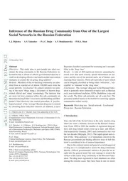 Inference of the Russian drug community from one of the largest social networks in the Russian Federation