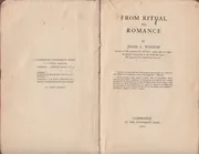 Jessie L. Weston, From Ritual To Romance