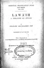 Lawaih a treatise on sufism — Mysticism & Contemplation