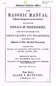 Macoy R The Masonic Manual — Freemasonry & Secret Societies