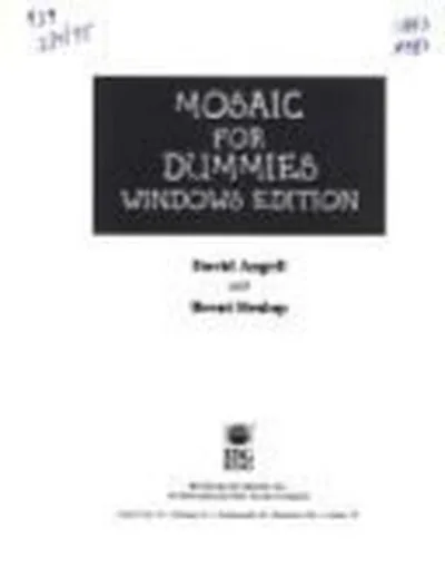 Mosaic for Dummies, Windows Edition — 