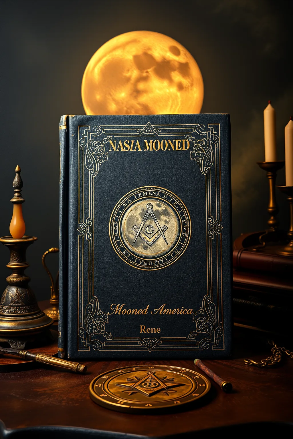 NASA Mooned America Rene flat earth nwo illuminati freemasons