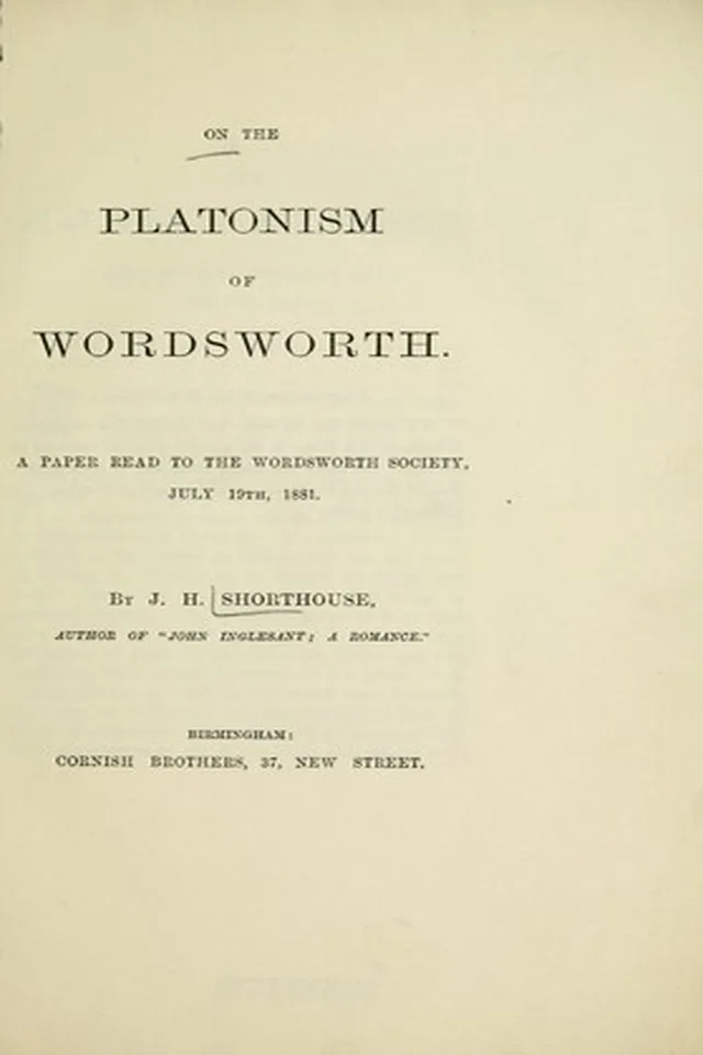 On the platonism of Wordsworth