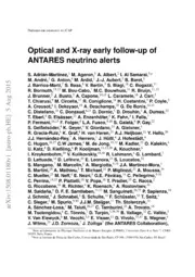 Optical and X-ray early follow-up of ANTARES neutrino alerts