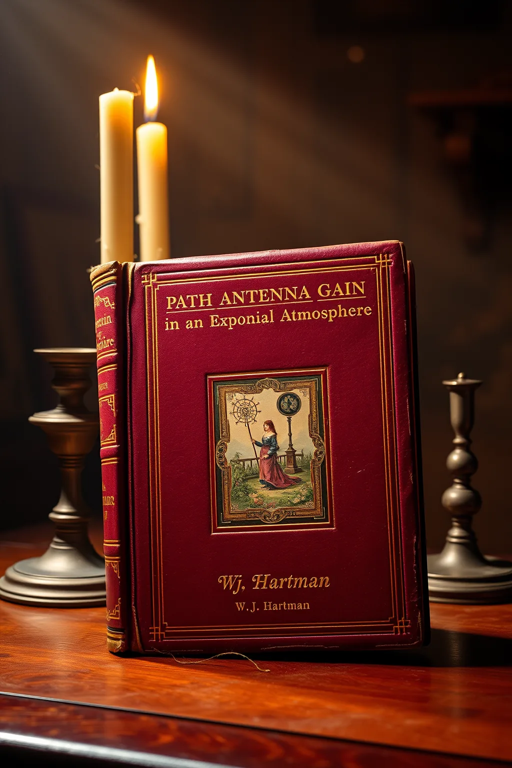 Path antenna gain in an exponential atmosphere