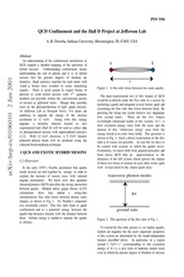 QCD Confinement and the Hall D Project at Jefferson Lab