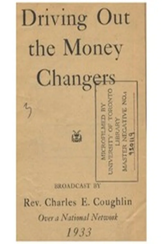 Rev Father Coughlin Books Driving Out Money Changers Collection Federal Reserve New Deal Coup banksters