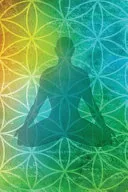 Sacred Geometry Flower of Life Journal: Lined Notebook Watercolor Mediation Art — 