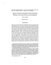 Stories Of Saints And Sultans Re MemberStories of Saints and Sultans: Re-membering History at the Sufi Shrines of Aurangabad by Nile Green
