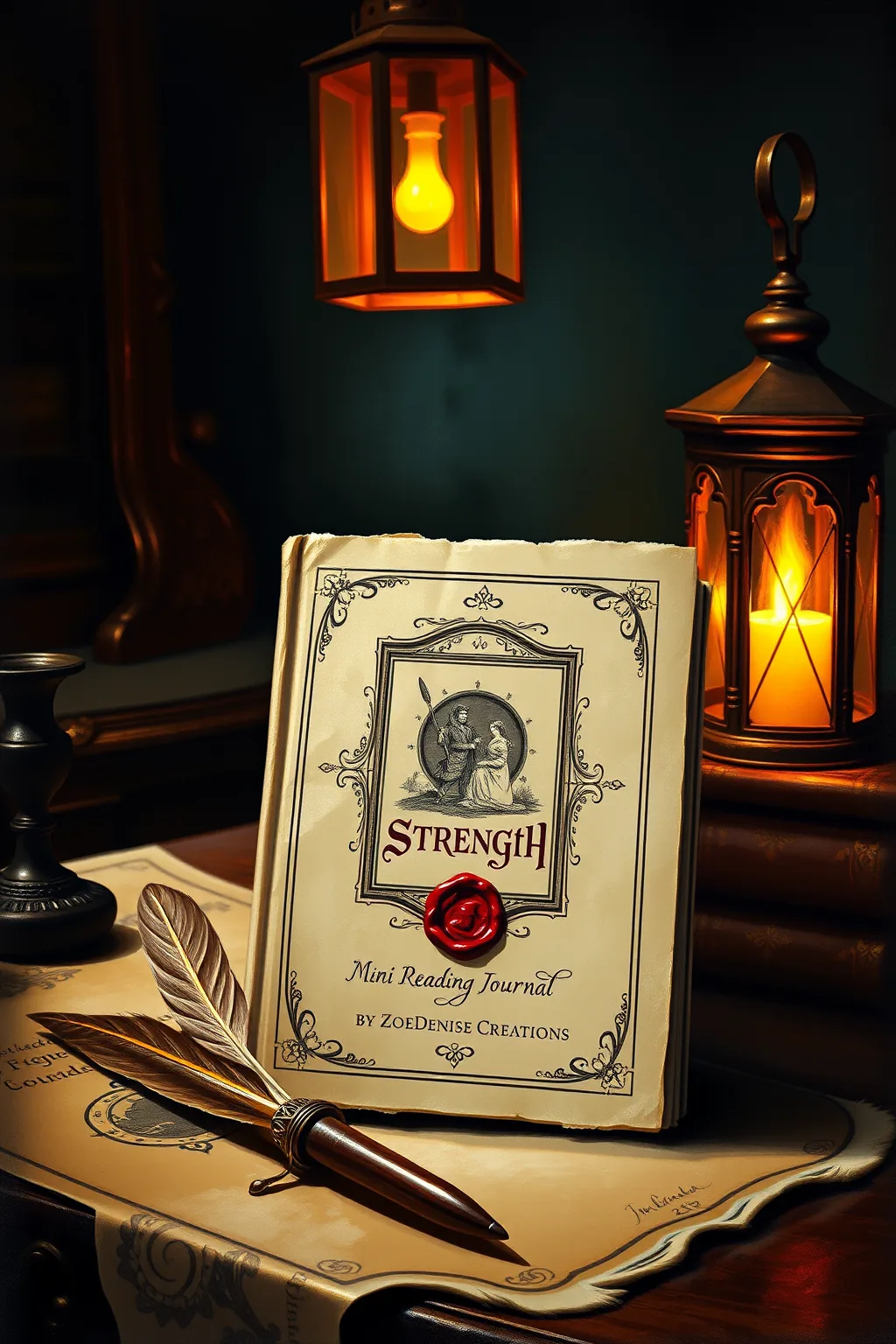 Strength : Mini Tarot Reading Journal — Divination & Tarot