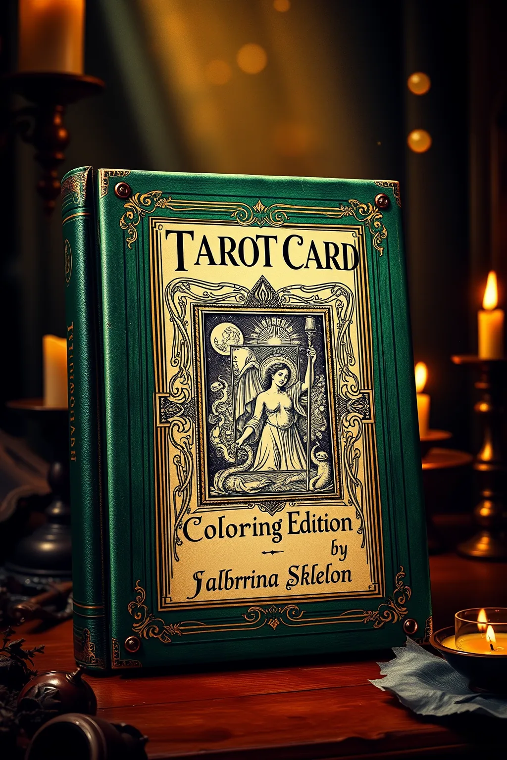 Tarot Card Coloring Book : Halloween Edition — Divination & Tarot