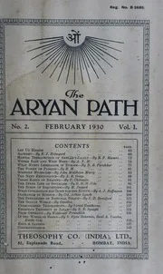 The Aryan Path Vol-I No-2