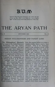 The Aryan Path Vol-II No-10