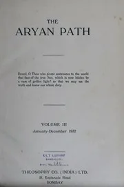 The Aryan Path Vol-III No-1
