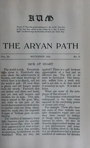 The Aryan Path Vol-III No-11