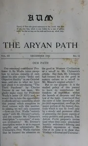 The Aryan Path Vol-III No-12