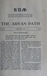 The Aryan Path Vol-III No-2