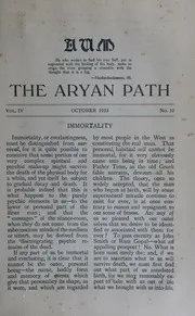 The Aryan Path Vol-IV No-10