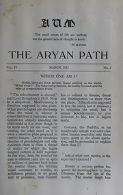 The Aryan Path Vol-IV No-3