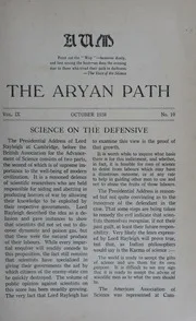 The Aryan Path Vol-IX No-10