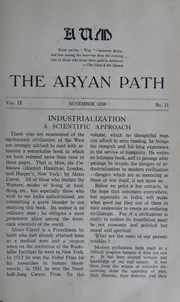 The Aryan Path Vol-IX No-11